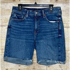 OLD NAVY HIGH RISE OG STRAIGHT CASUAL CUFFED NORMAL BERMUDA COASTAL DENIM SZ.8